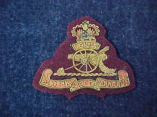 Orig Post Ww2 Bullion Wire Officers Beret Badge " Rca " Royal Canadian Artillery