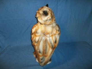HUGE Rare Vintage 60 - 70’s Retro Chalkware Plaster Owl Bank Statue 20 3/4 