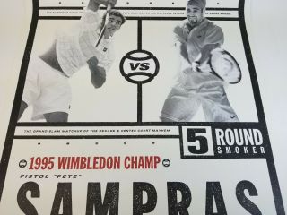 VTG Pistol Pete Sampras Andre Agassi 1995 Grand Slam Matchup Nike Tennis Poster 4
