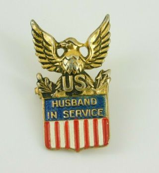 Vintage / Antique Coro Sterling Silver Wwii Enamel Us Military Pin