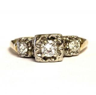 14k Yellow Gold.  56ct Si3 H Round Diamond Vintage Engagement Ring 3.  2g Estate