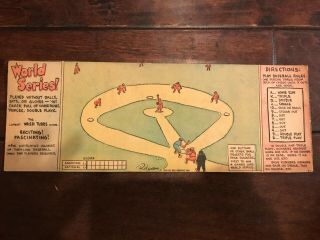 Vintage 1932 World Series Baseball Game Board Nea Service Inc Rare