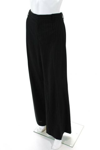 Gucci Womens Vintage Blazer Pants Suit Black White Striped Wool Size IT 44 7