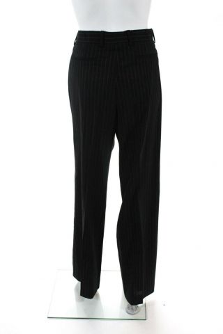 Gucci Womens Vintage Blazer Pants Suit Black White Striped Wool Size IT 44 8