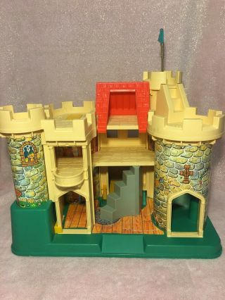 Vintage 1974 Fisher Price Little People Castle 993 with Horse,  Dragon & more 7
