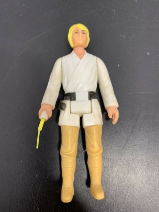 Vintage Star Wars Farmboy Luke Skywalker Kenner Action Figure 1977 With Saber