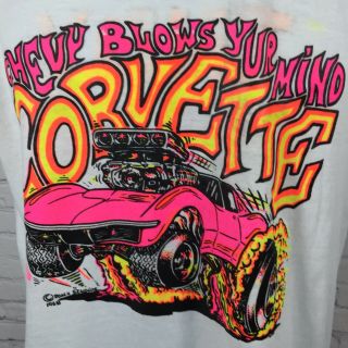 Vtg Indy Championship Drags 1969 T - Shirt Ss Large (42 - 44) Corvette Roach Studios