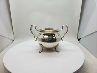 Antique Fisher Sterling Silver Sugar Bowl No 744 Claw Foot Not For Scrap