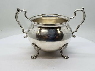 Antique Fisher Sterling Silver Sugar Bowl No 744 Claw Foot NOT FOR SCRAP 2