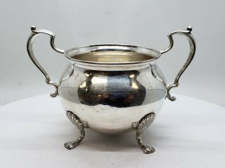Antique Fisher Sterling Silver Sugar Bowl No 744 Claw Foot NOT FOR SCRAP 3