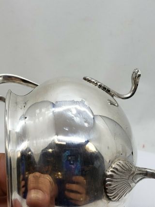 Antique Fisher Sterling Silver Sugar Bowl No 744 Claw Foot NOT FOR SCRAP 4