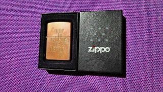 VINTAGE ZIPPO MARLBORO COPPER LIGHTER CIGARETTE COME TO WHERE THE FLAVOR IS 10