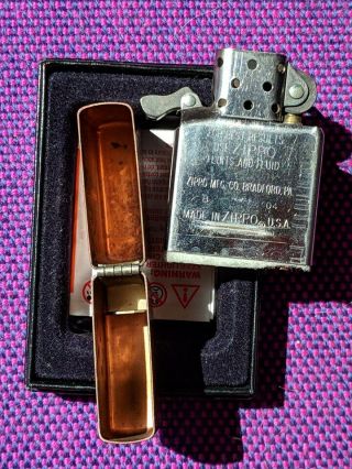 VINTAGE ZIPPO MARLBORO COPPER LIGHTER CIGARETTE COME TO WHERE THE FLAVOR IS 7