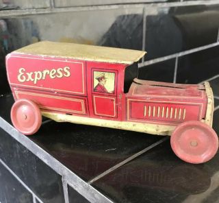 Gely Early 1920’s Express Van Tin Car Vintage Toy Made In Germany Rare