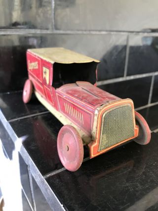 GELY early 1920’s Express Van Tin Car VIntage Toy Made In Germany RARE 3