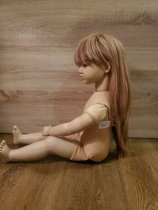 27” Annette Himstedt Dolls Paula Paūla Barefoot Children Brunette 1986 Vintage 4