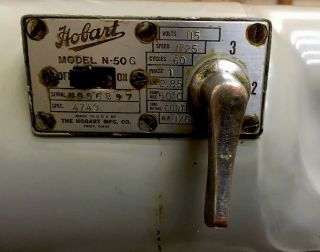 Rare Vintage 1950 HOBART N - 50 Commercial Mixer W/Original Steel Bowl & Paddle 3