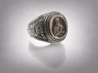 Vintage Sterling Silver Masonic Demolay Chevalier Ring Size 10
