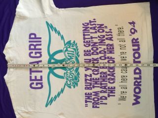 Rare Vintage Aerosmith GET A GRIP 94 World Tour Concert T - Shirt Mens 5