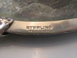 Antique Sterling Silver 3 Piece Brush Comb & Mirror Set Art Deco C1940s 6