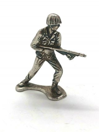 Fine Silver.  999 Pure 99.  9 Bullion Army Soldier Figurine 40.  2g Elemetal