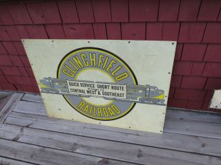Vintage Tin Clinchfield R.  R.  Railroad Rare Large Sign Old Authentic