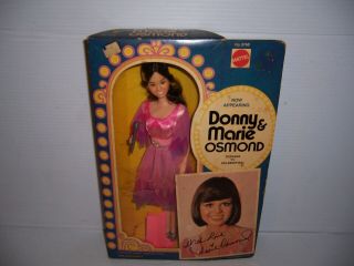1976 Mattel Donny & Marie Osmond Teenage Tv Celebrities Marie 12 " Doll Nib