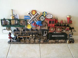 Vintage Pennsylvania Railroad Train Decorative Large Wall Hanging Burwood 502