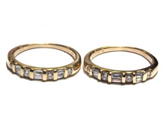 14k yellow gold.  48ct VS1 G diamond wedding ring band 3.  5g estate vintage 2