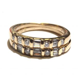 14k yellow gold.  48ct VS1 G diamond wedding ring band 3.  5g estate vintage 3