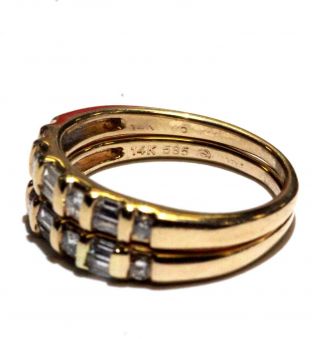 14k yellow gold.  48ct VS1 G diamond wedding ring band 3.  5g estate vintage 5