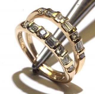 14k yellow gold.  48ct VS1 G diamond wedding ring band 3.  5g estate vintage 6