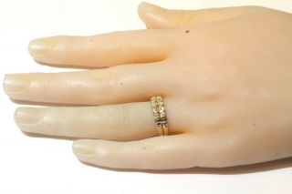 14k yellow gold.  48ct VS1 G diamond wedding ring band 3.  5g estate vintage 8