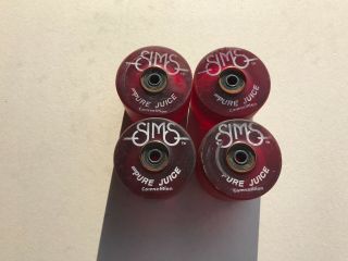 Vintage Sims Pure Juice Competition Skateboard Wheels