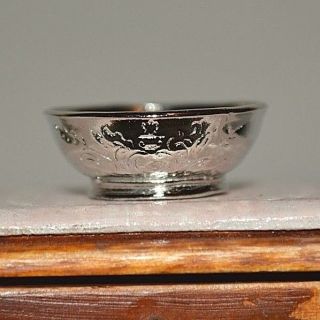 Miniature Sterling Silver Bowl Dollhouse 1:12 Artist Eugene Kupjack Reserved