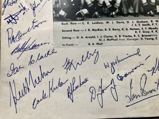 Vintage 1960s Signed Photo Rugby Autographs Zealand Rugby Team Rare 4