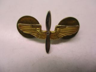Us Army Air Corps Wwii Officer Wing And Propeller Collar Insignia