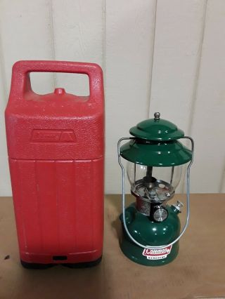Vintage Coleman Kerosene Lantern Model 201 Single Mantle Green Dated 8/80 Great