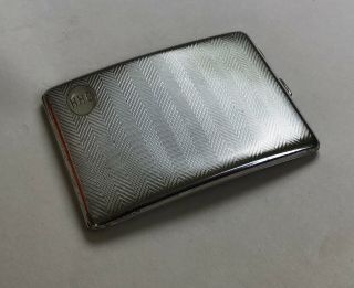 Vintage Solid Silver Cigarette Case - Curved - Hallmarked 1926