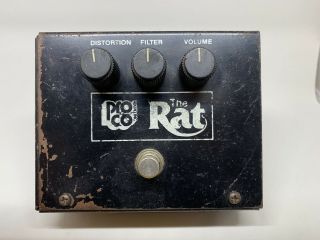 Vintage 1983 Proco Rat Distortion Effects Pedal Big Box Lm308 Ic Rare