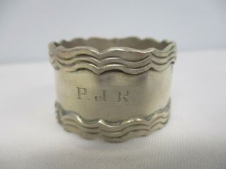 Vintage Sanborns Mexico Heavy Sterling Silver Napkin Ring W Monogram Pjr