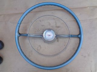 1953 1954 Chevy Steering Wheel W/ Power Steering Horn Button Ring Gm