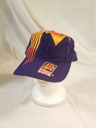 Vintage Snapback Baseball Hat The Game Phoenix Suns Big Logo Purple Nba