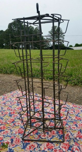 Vintage Postcard Store Display Countertop Metal Wire