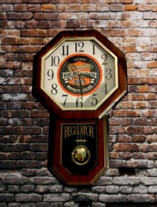 Vintage Harley - Davidson Motorcycle Regulator Wall Clock,  Great