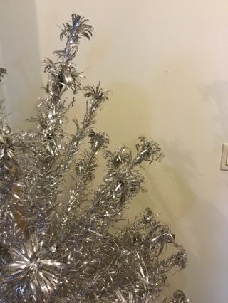 Vintage Evergleam Aluminum Silver Christmas Tree 6 Foot w/ 94 Branches 4