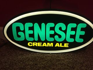 Vintage Genesee Cream Ale Lighted Beer Advertising Sign Rare 2