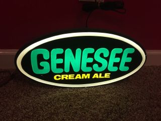 Vintage Genesee Cream Ale Lighted Beer Advertising Sign Rare 3