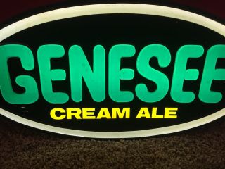 Vintage Genesee Cream Ale Lighted Beer Advertising Sign Rare 5