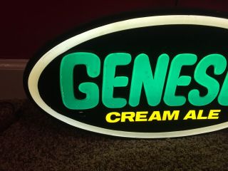 Vintage Genesee Cream Ale Lighted Beer Advertising Sign Rare 6